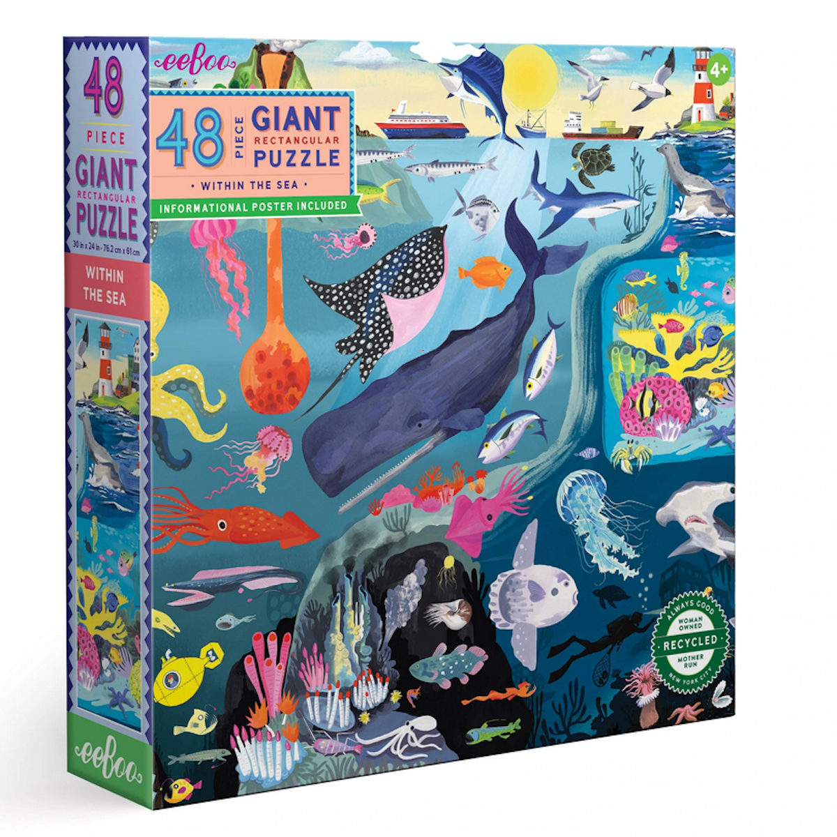 Within the Sea eeBoo Puzzle 48pcs