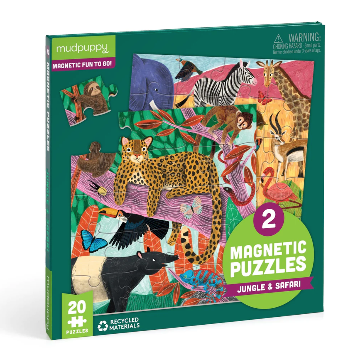 Jungle & Safari Magnetic Galison Puzzle 20pcs