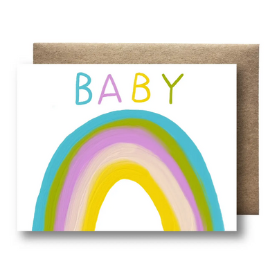 Maija Rebecca Hand Drawn Baby Rainbow Card