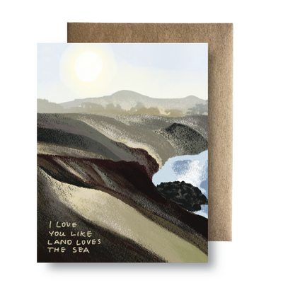 Maija Rebecca Hand Drawn Land &amp; Sea Love Card