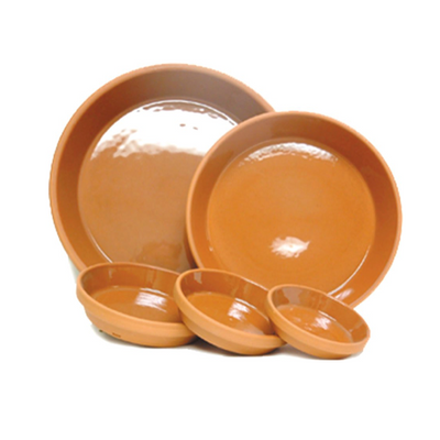 Terracotta German Glazed Saucer