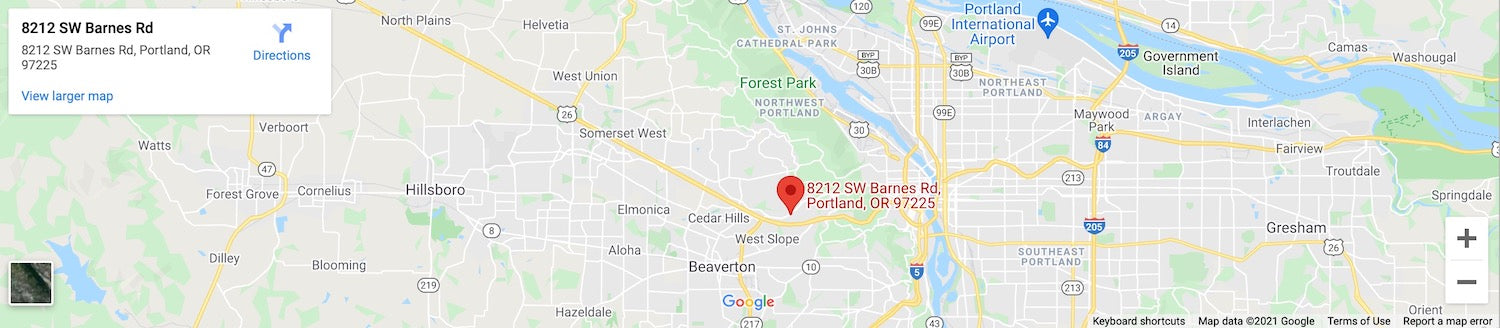 Map of Portland with Cornell Farm Pinned