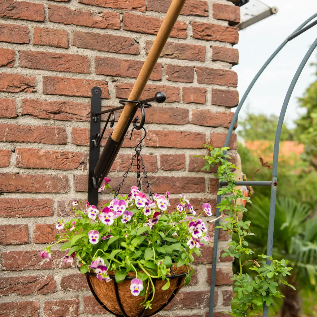 deck post plant hanger ED Flag Pole Holder w/ Hanging Basket Hook – Cornell Farm