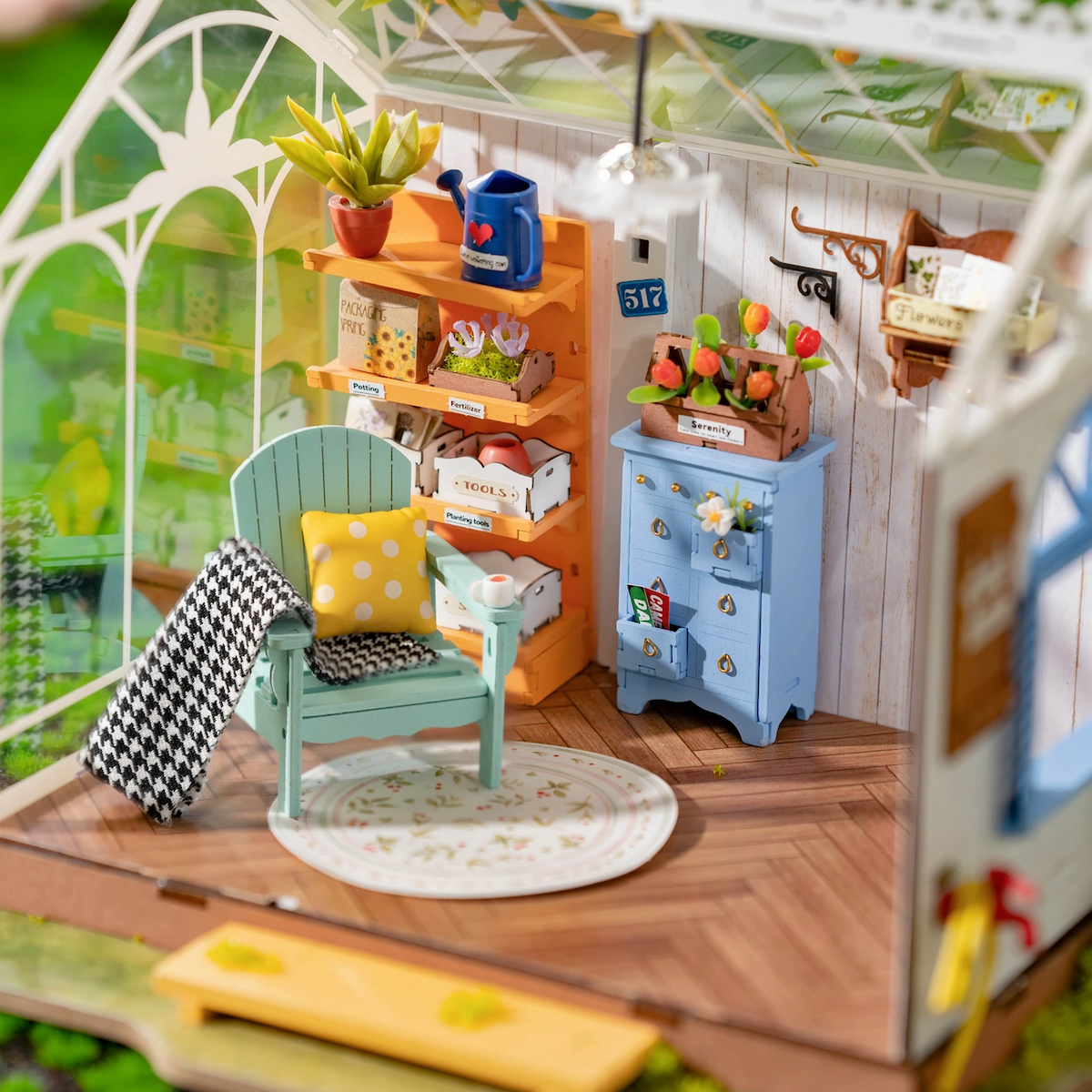 DIY Miniature House Book Nook Kit: Dreamy Garden House