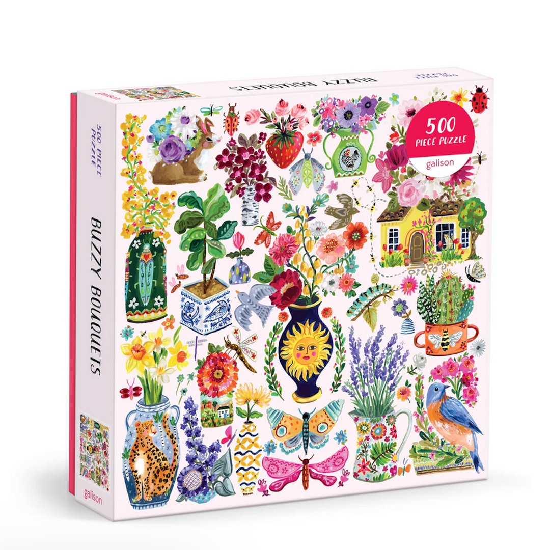 Buzzy Bouquets Galison Puzzle 500pcs – Cornell Farm