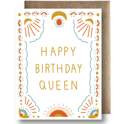 Maija Rebecca Hand Drawn HBD Queen Card