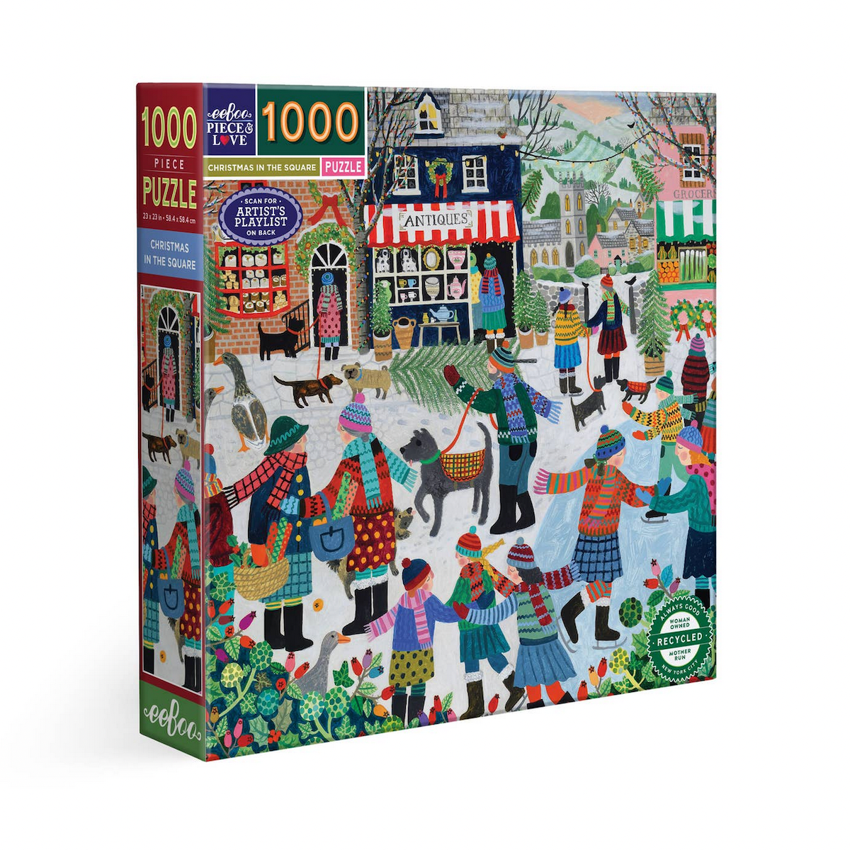 Christmas in the Square eeBoo Puzzle 1000pcs