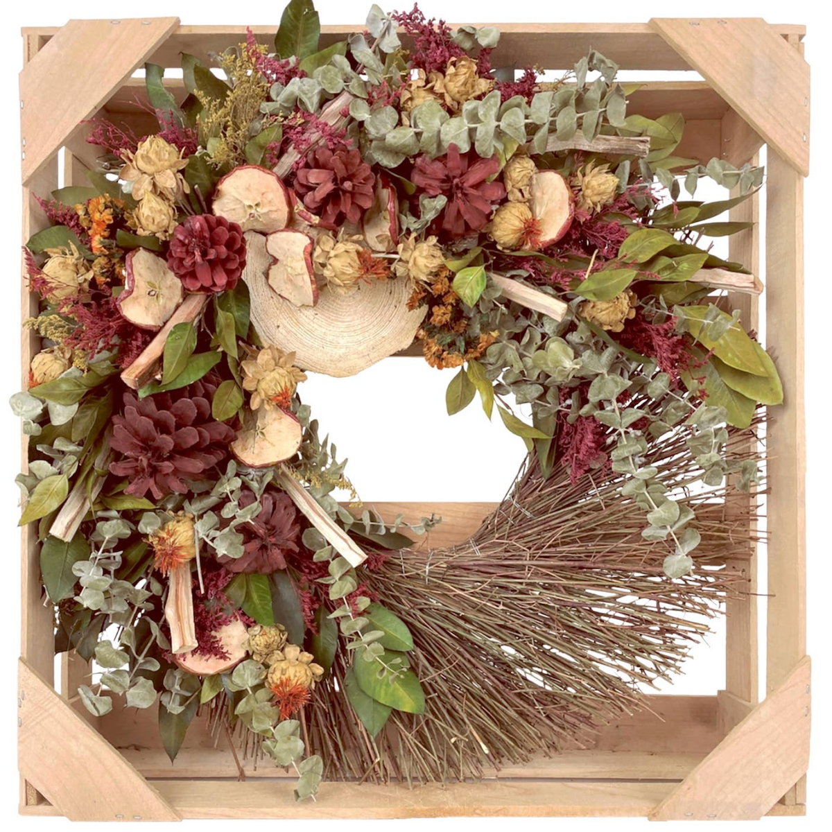 Dried Wreath 18" Apple Orchard
