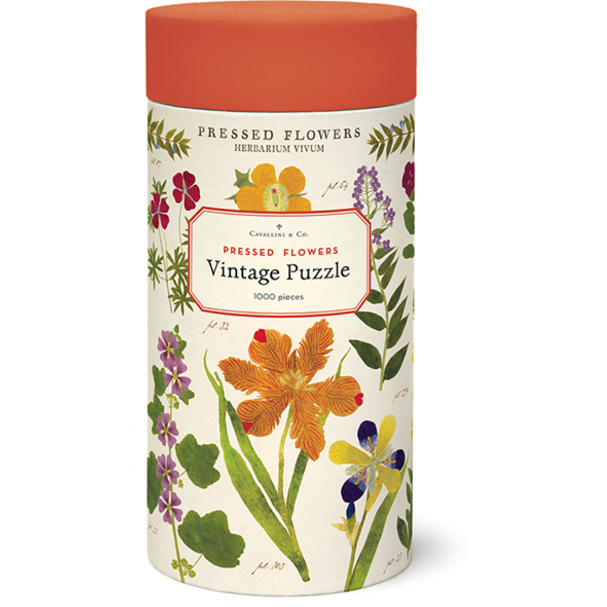 Pressed Flowers Cavallini Puzzle Tube 1000pcs