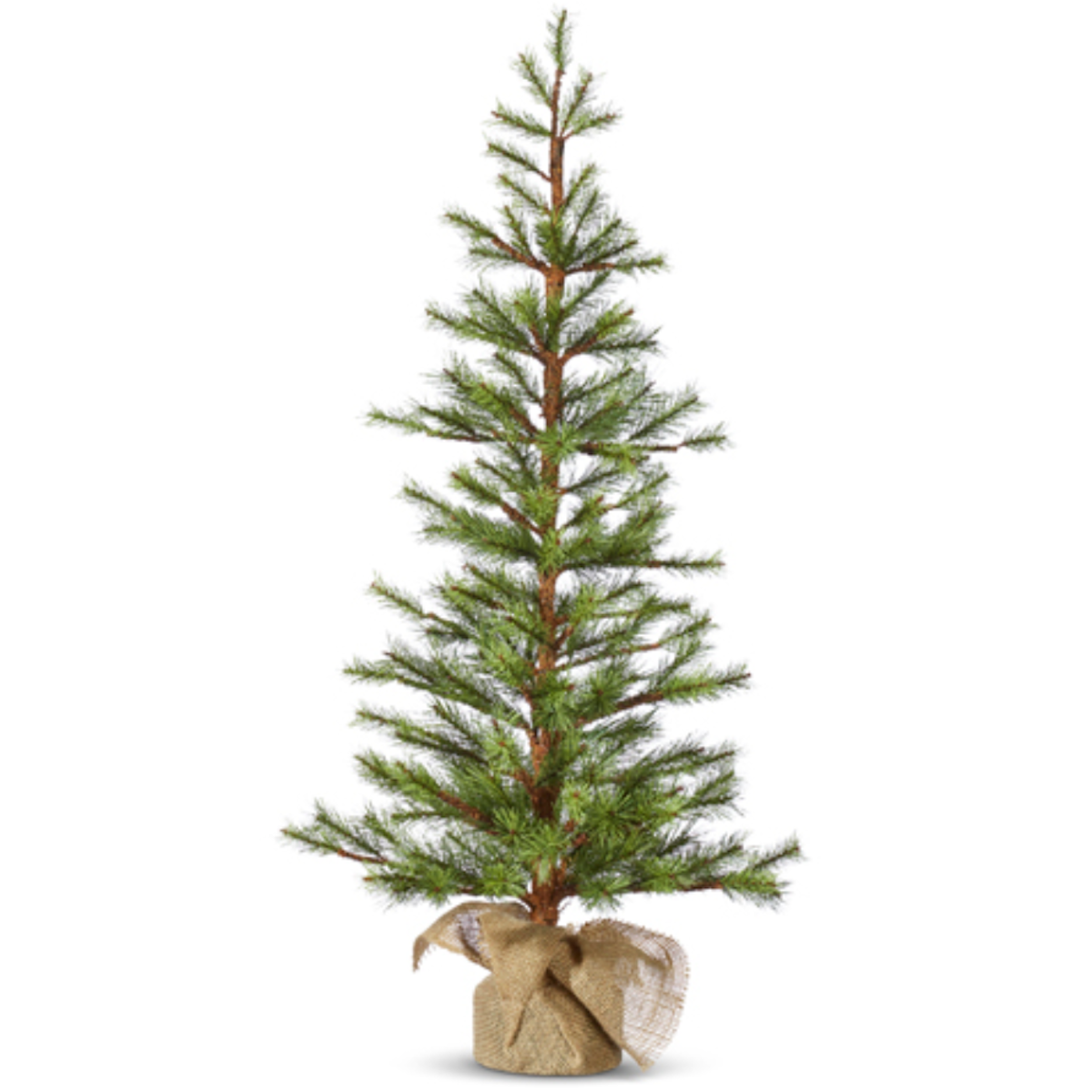 Faux Slim Pine Tree 3' Burlap base