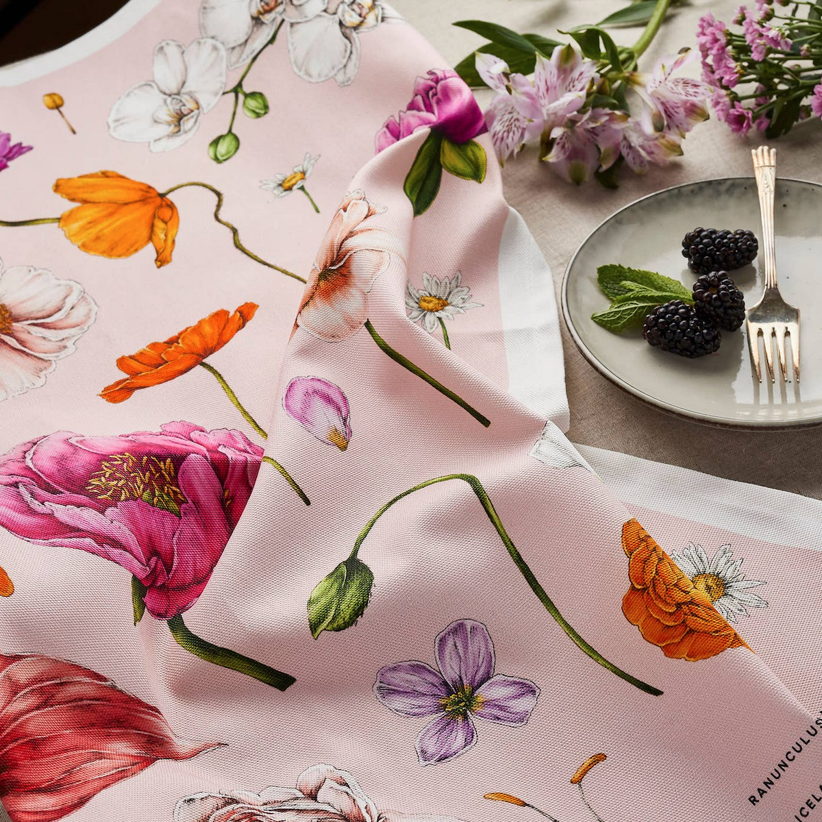 Luxury 'Floral Brights' Tea Towel
