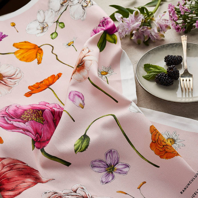 Luxury 'Floral Brights' Tea Towel