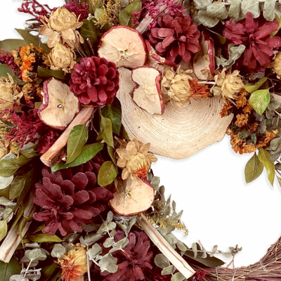 Dried Wreath 18" Apple Orchard