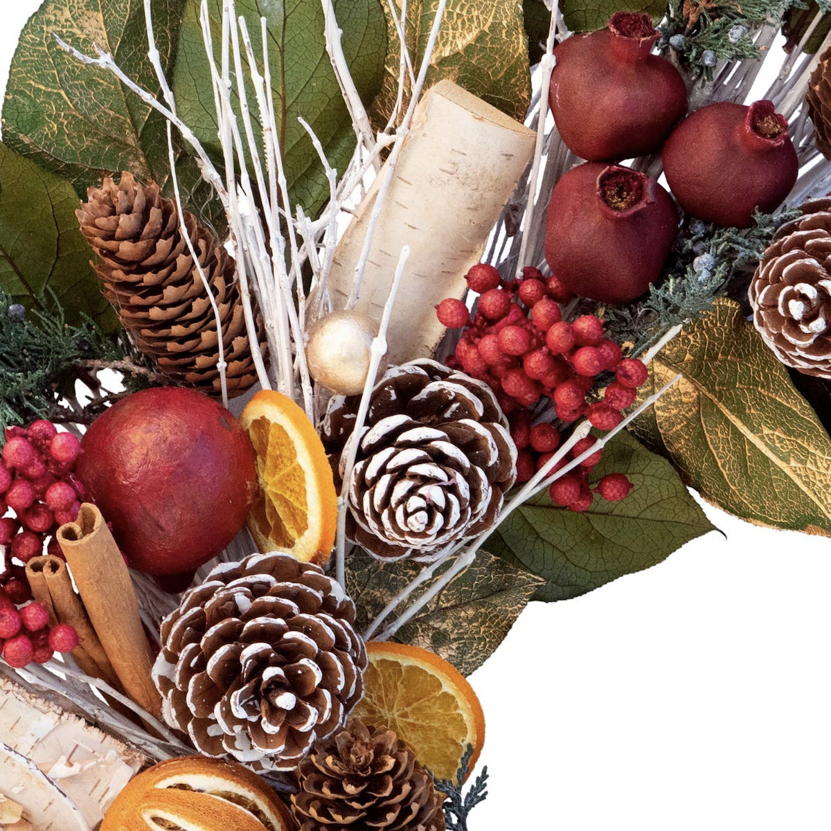 Dried Wreath 18" Pomegranate Citrus -On order