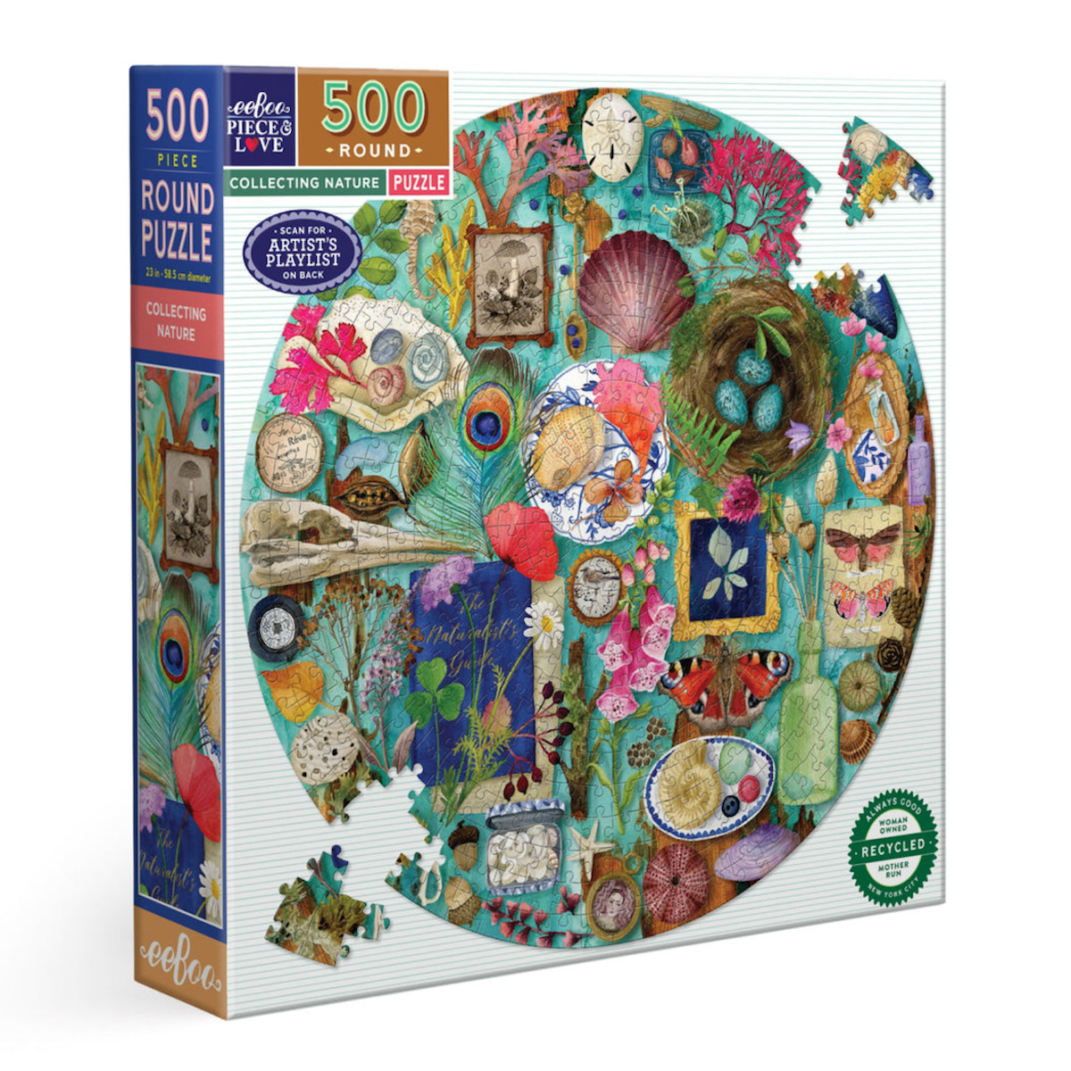 Autumn Bouquet eeBoo Round Puzzle 500pcs