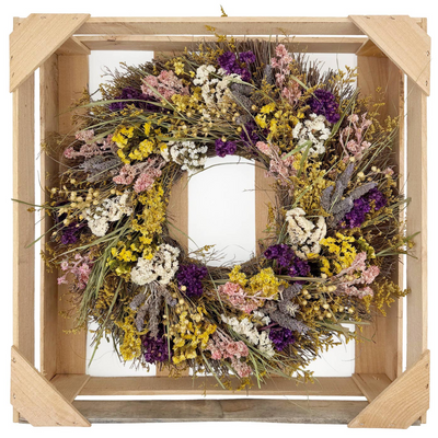 Dried Wreath 18" Sunshine