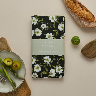 Luxury 'Cottage Garden' Tea Towel
