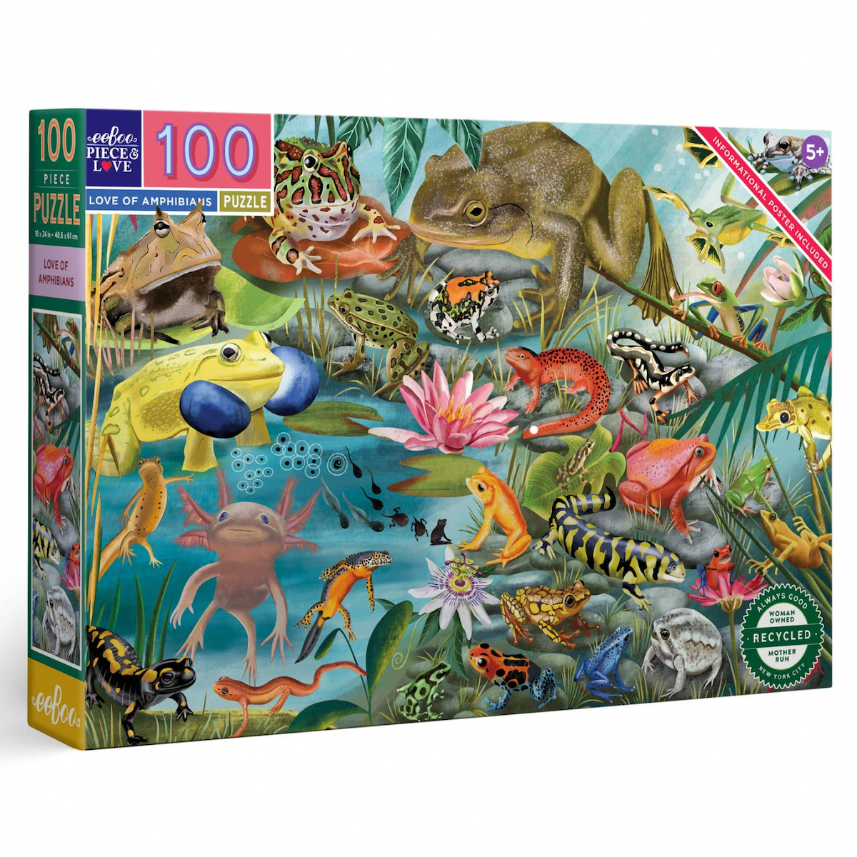 Love of Amphibians eeBoo Puzzle 100pcs