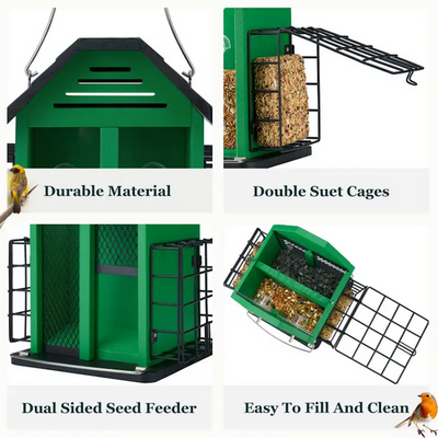 Kingsyard 3 In 1 Wild Bird Feeder for Outdoor Hanging