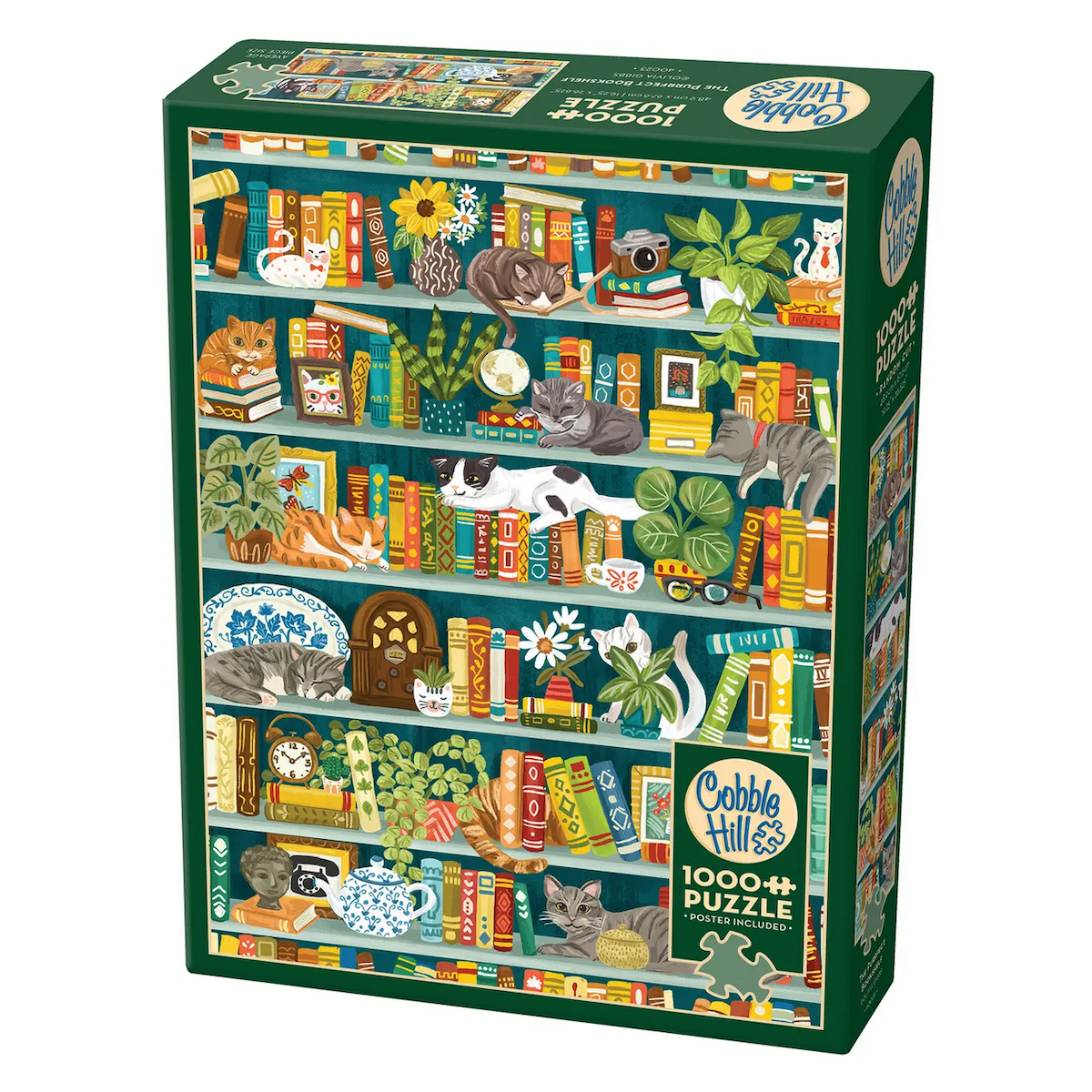 The Purrfect Bookshelf Cobble Hill Puzzle 1000 pcs