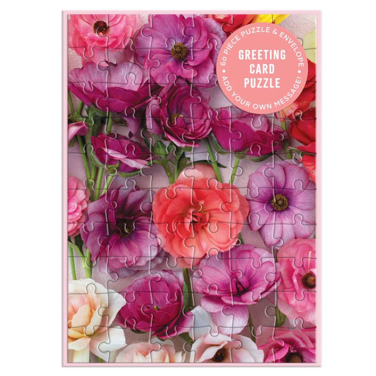 Ranunculus Greeting Card & Puzzle 60pcs