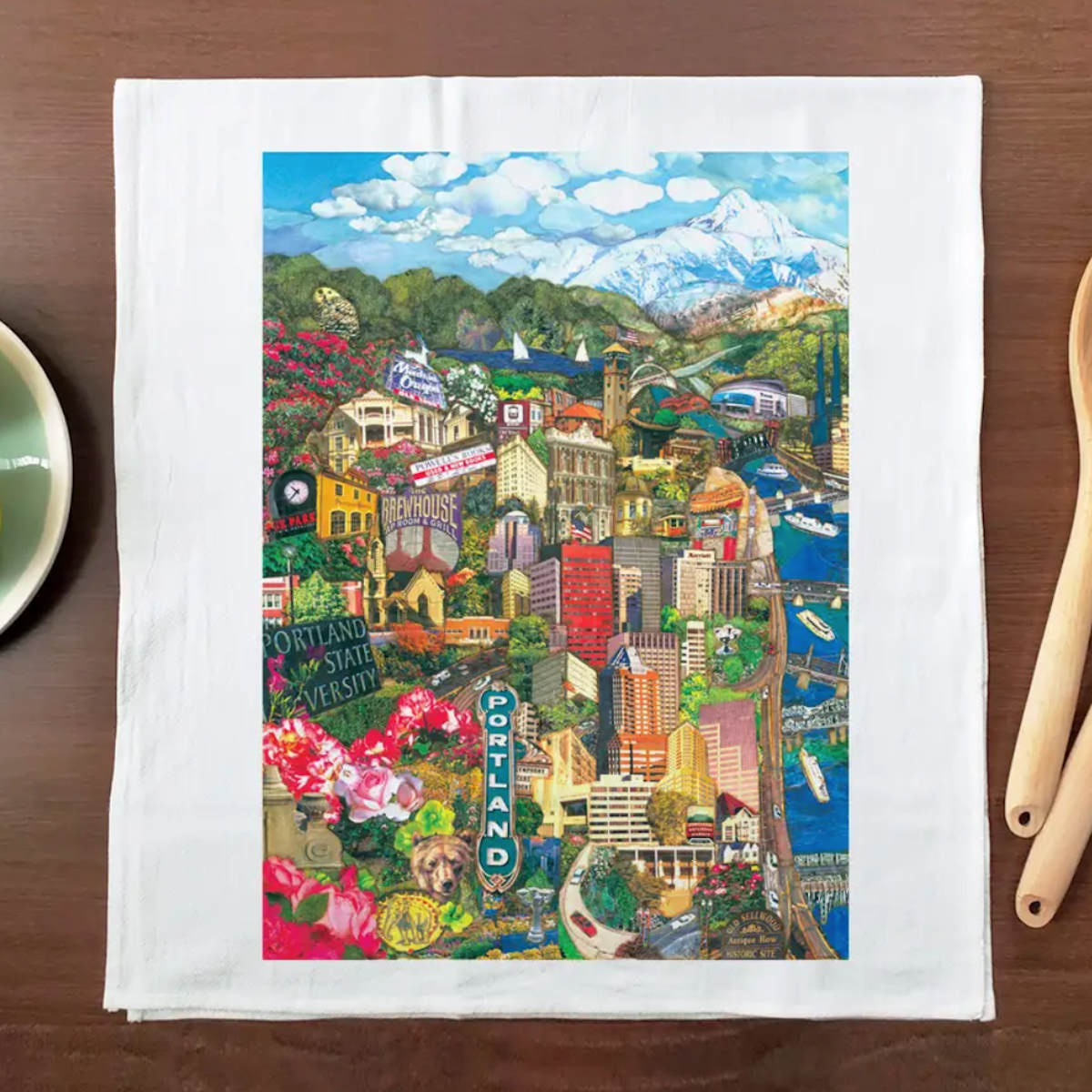 Kitchen Towel AE Portland Cityscape
