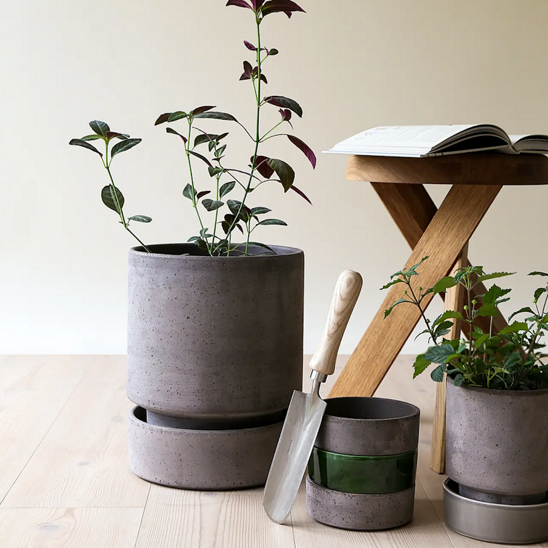 25 cm plant pot Bergs Hoff Pot 25cm Raw Grey