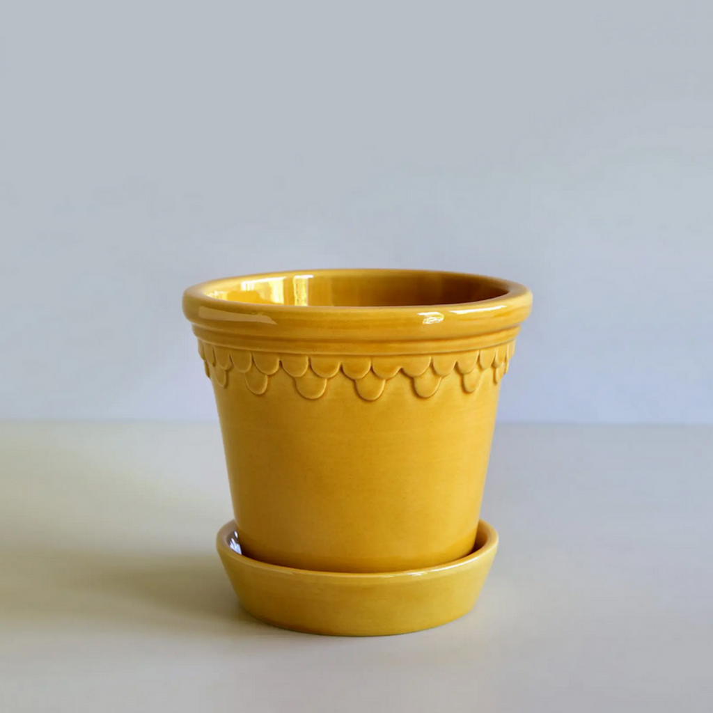copenhagen plant pot Bergs Kobenhavner Set 14cm Amber Yellow