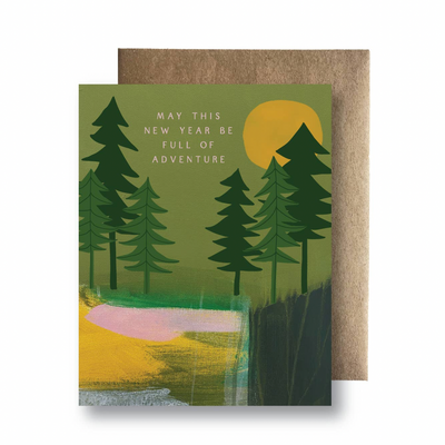 Maija Rebecca Hand Drawn Autumn Mountain Card