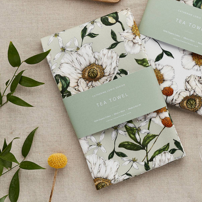 Luxury 'Spring Blossom' Tea Towel