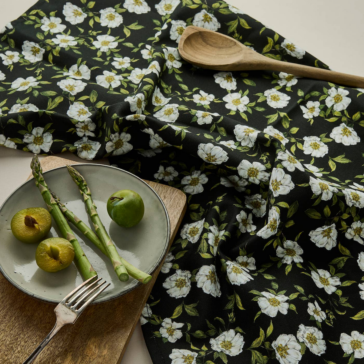 Luxury 'Cottage Garden' Tea Towel