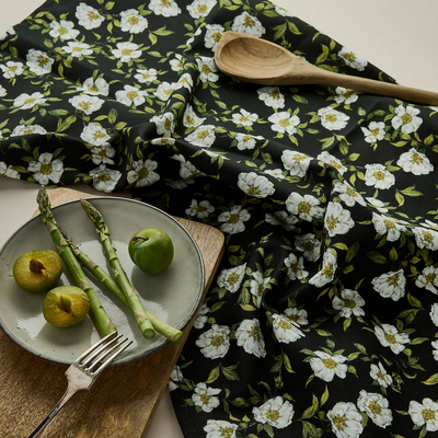 Luxury 'Cottage Garden' Tea Towel