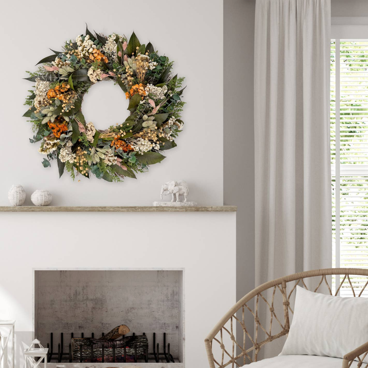 Dried Wreath 18" Saratoga
