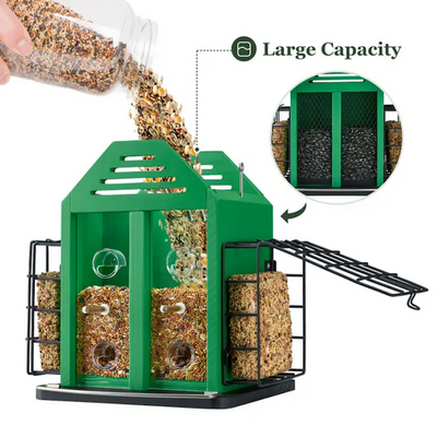 Kingsyard 3 In 1 Wild Bird Feeder for Outdoor Hanging