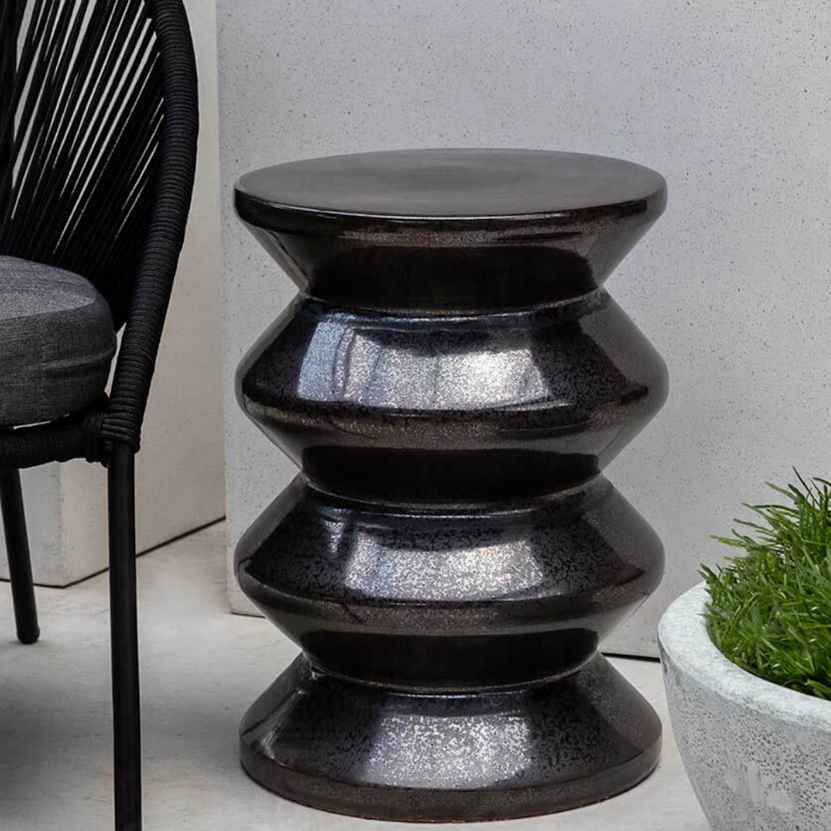 Zigzag Ceramic Garden Seat