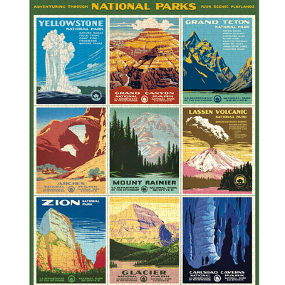 National Parks 2 Cavallini Puzzle Tube 1000pcs