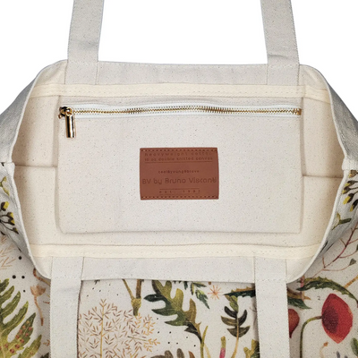 Canvas Greens &amp; Flowers Tote