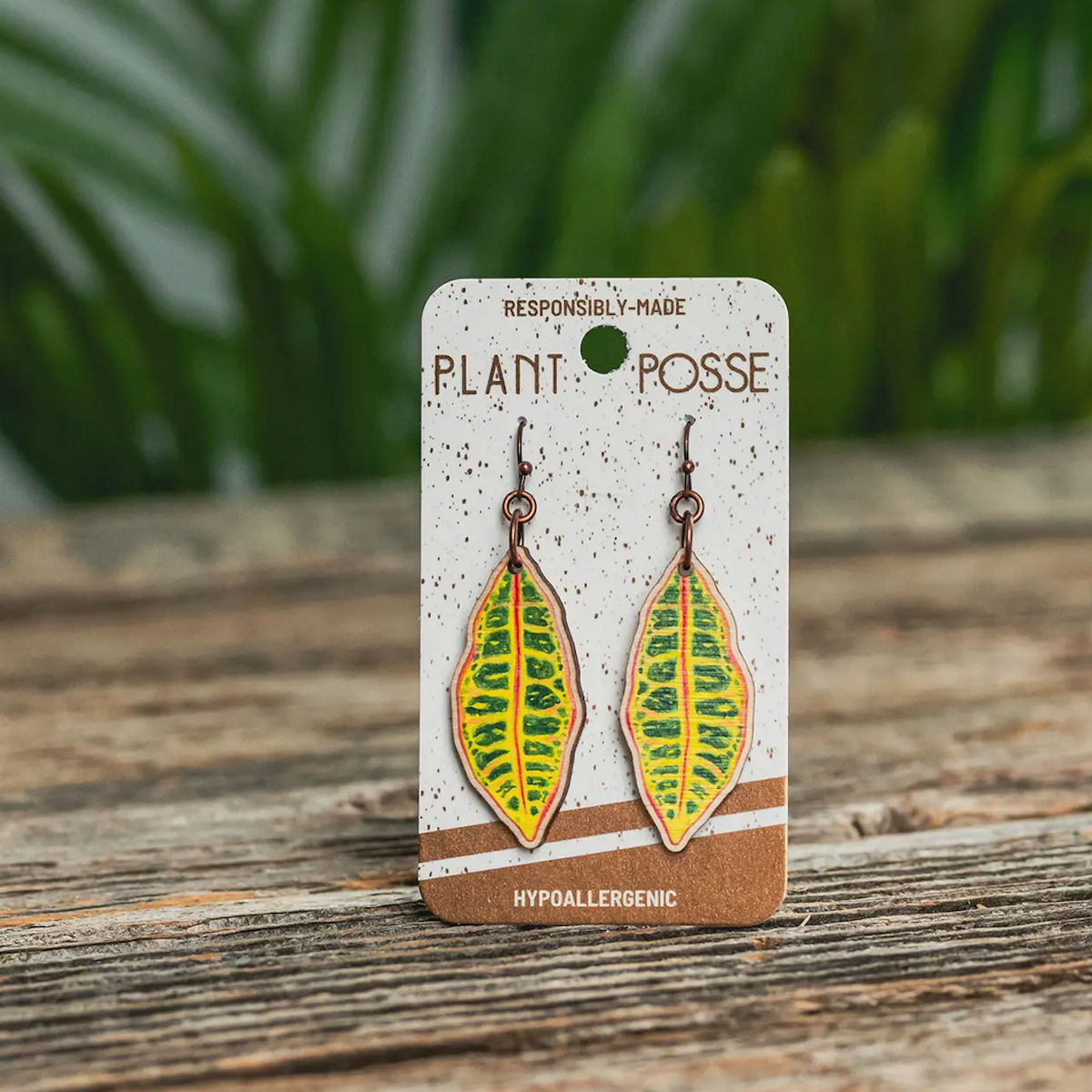 Plant Posse Croton Dangle Earrings