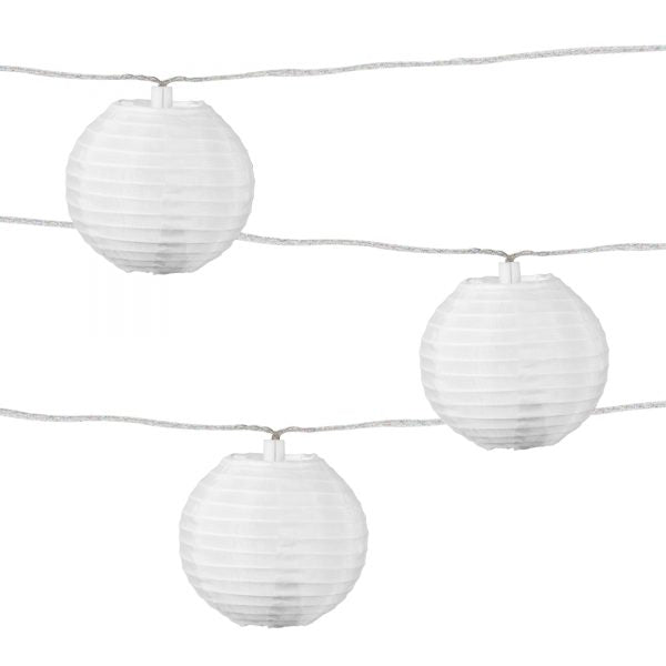 White Glow Solar String Lights