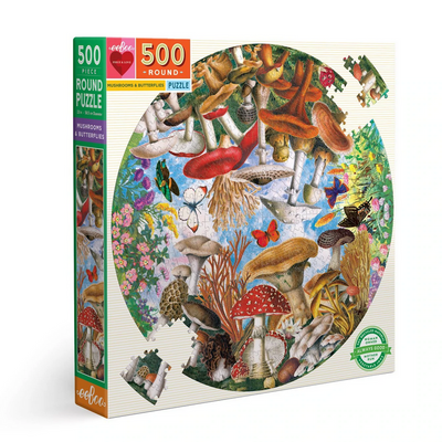 Mushrooms & Butterflies eeBoo Puzzle 500pcs