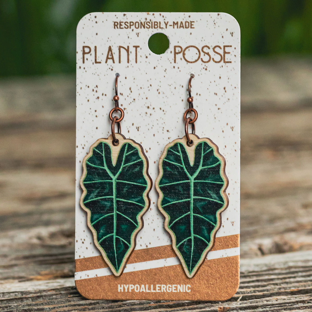 Plant Posse African Mask Dangle Earrings