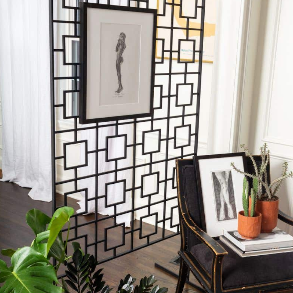 Wilma Trellis/room divider, black