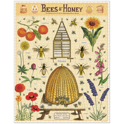 Bees & Honey Cavallini Puzzle Tube 1000pcs