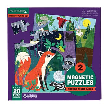 Magnetic Forest Night & Day Galison Puzzle 42pcs