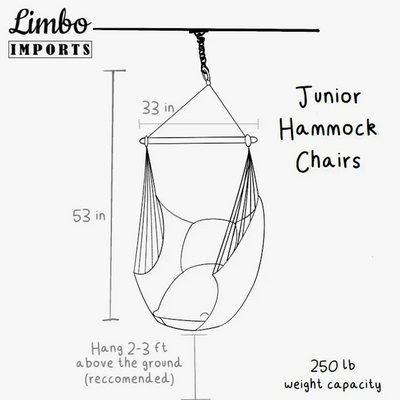 White Hanging Hammock Swing Chair + 2 Pillows Set JR.  Natural light wood spreader bar