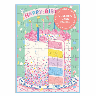 Confetti Birthday Cake Greeting Card & Puzzle 60pcs
