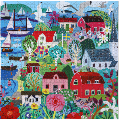 Swedish Fishing Village eeBoo Puzzle 1000pcs