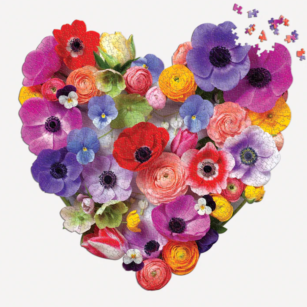 Flora Heart Shaped Galison Puzzle 750pcs