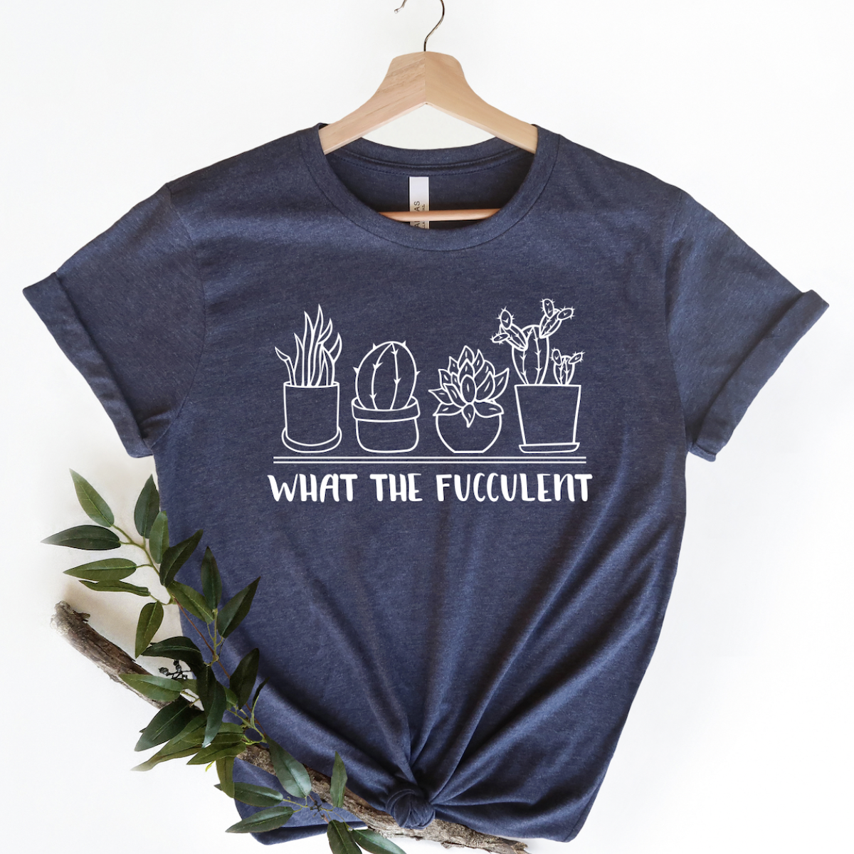 Fucculent T- Shirt, Heather Grey XL