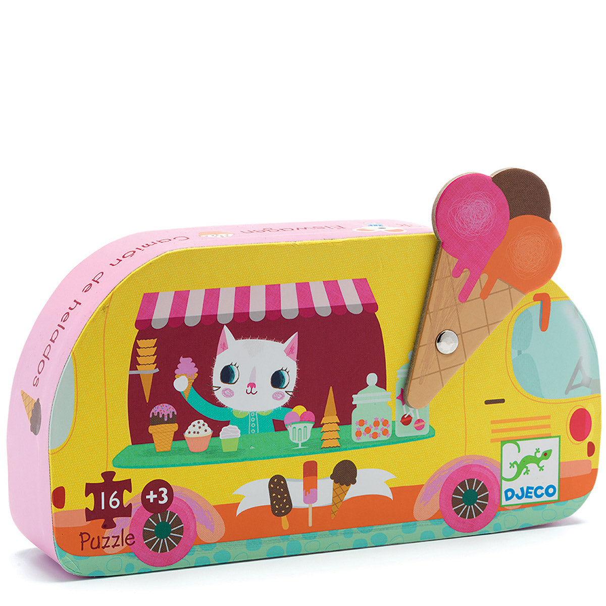 Ice Cream Truck Mini Silhouette 16 Djeco Puzzle